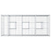 Pat ridicat din gabion Argintiu 140 x 60 x 55 cm - WALTI WALTI
