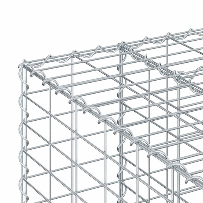 Pat ridicat din gabion Argintiu 180 x 60 x 55 cm - WALTI WALTI