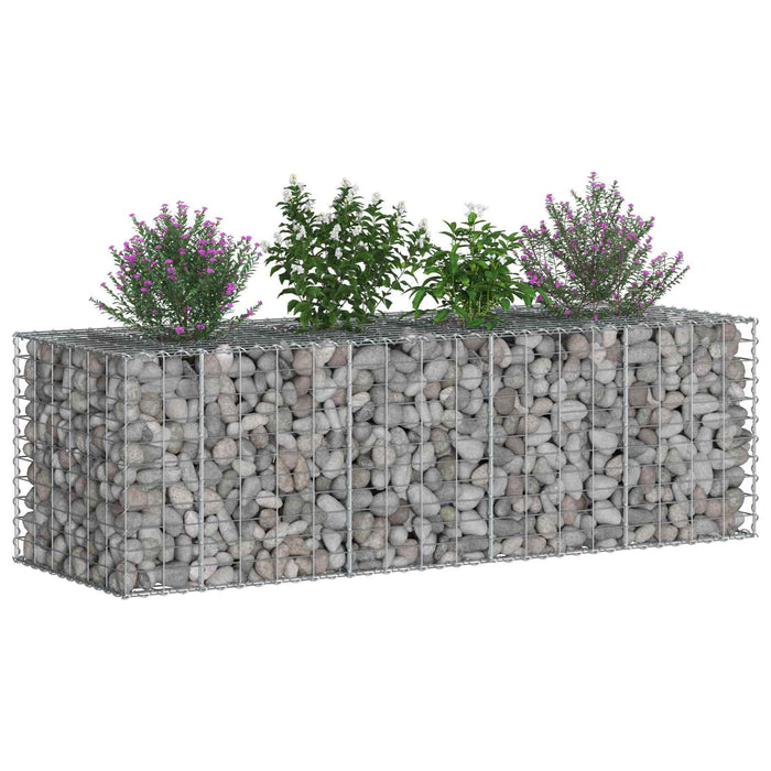 Pat ridicat din gabion Argintiu 180 x 60 x 55 cm - WALTI WALTI