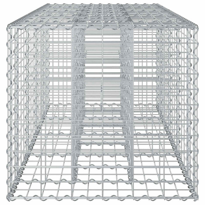 Pat ridicat din gabion Argintiu 180 x 60 x 55 cm - WALTI WALTI