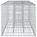 Pat ridicat din gabion Argintiu 180 x 60 x 55 cm - WALTI WALTI