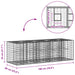 Pat ridicat din gabion Argintiu 180 x 60 x 55 cm - WALTI WALTI