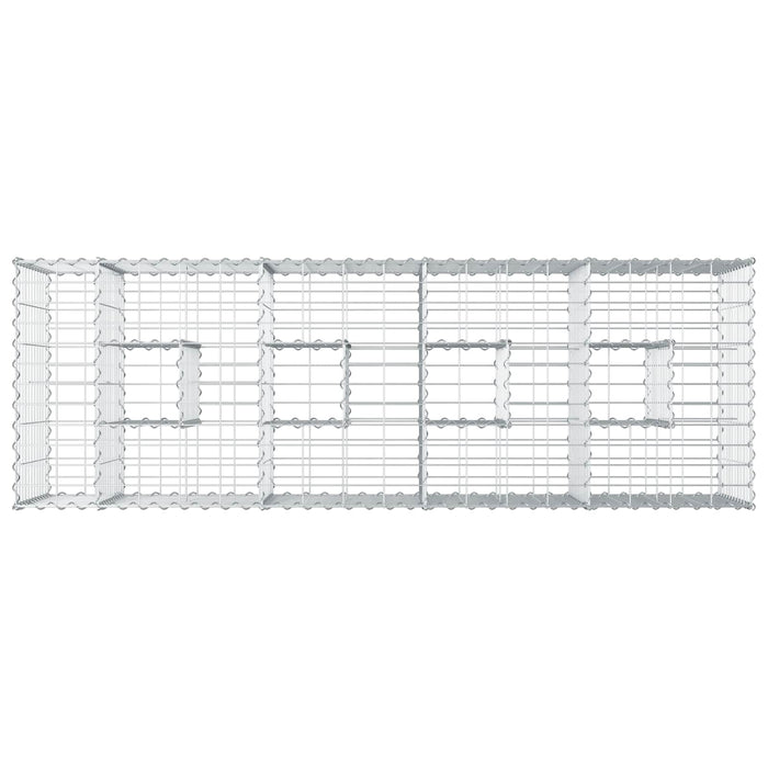 Pat ridicat din gabion Argintiu 180 x 60 x 55 cm - WALTI WALTI