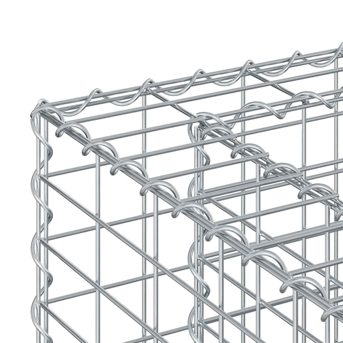 Pat ridicat din gabion Argintiu 50 x 50 x 80 cm Oțel Galvanizat - WALTI WALTI
