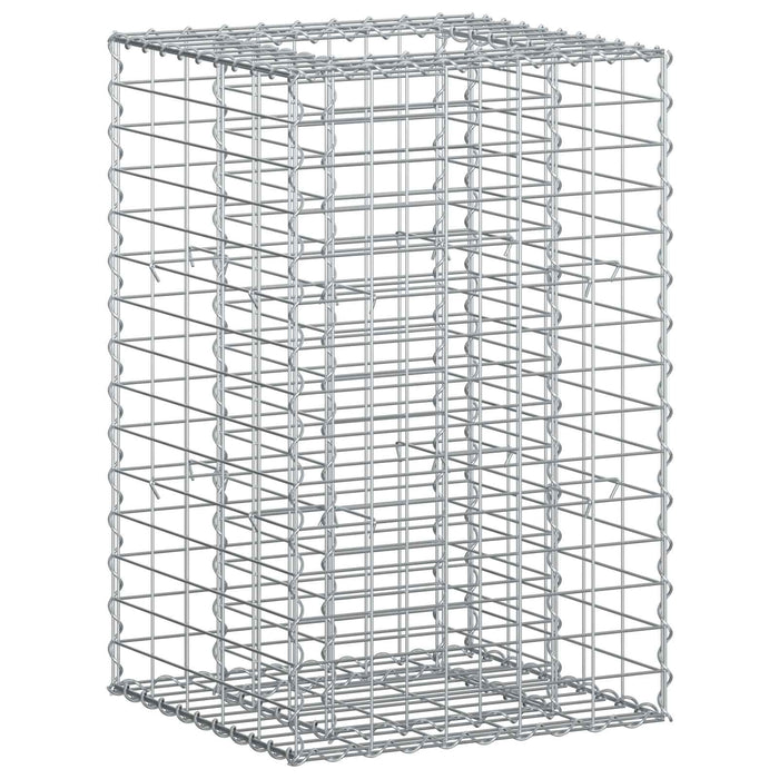 Pat ridicat din gabion Argintiu 50 x 50 x 80 cm Oțel Galvanizat - WALTI WALTI