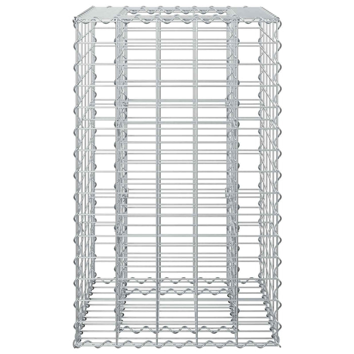 Pat ridicat din gabion Argintiu 50 x 50 x 80 cm Oțel Galvanizat - WALTI WALTI