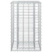 Pat ridicat din gabion Argintiu 50 x 50 x 80 cm Oțel Galvanizat - WALTI WALTI