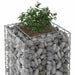 Pat ridicat din gabion Argintiu 50 x 50 x 80 cm Oțel Galvanizat - WALTI WALTI