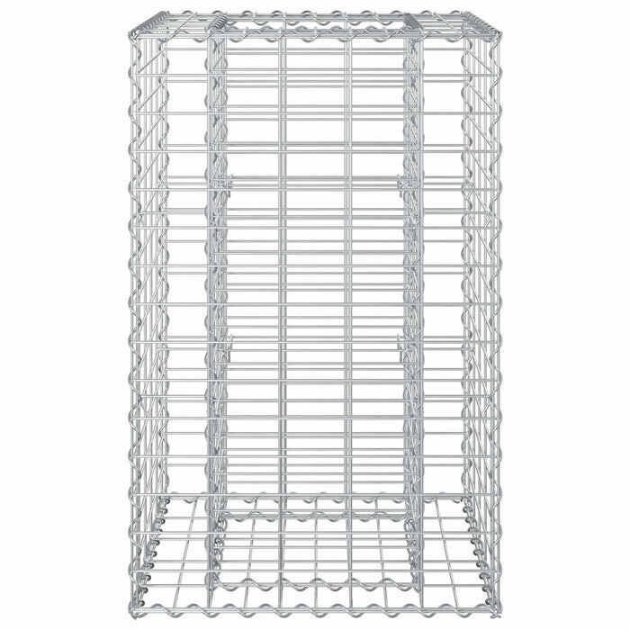 Pat ridicat din gabion Argintiu 50 x 50 x 80 cm Oțel Galvanizat - WALTI WALTI