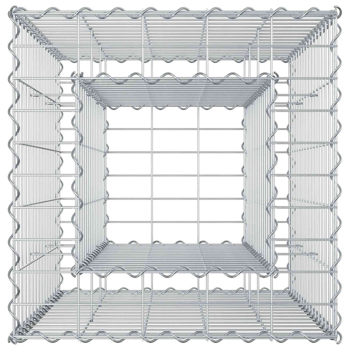 Pat ridicat din gabion Argintiu 50 x 50 x 80 cm Oțel Galvanizat - WALTI WALTI