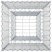 Pat ridicat din gabion Argintiu 50 x 50 x 80 cm Oțel Galvanizat - WALTI WALTI
