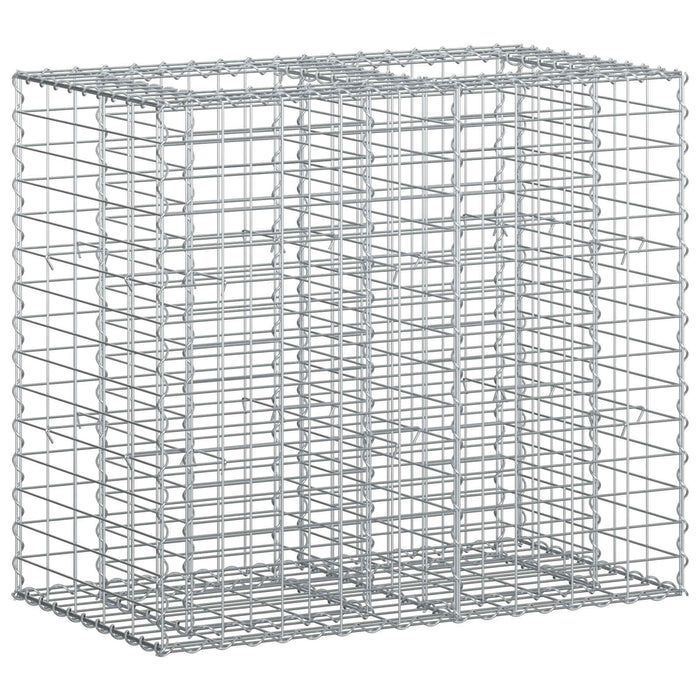 Pat ridicat din gabion Argintiu 90 x 50 x 80 cm Oțel Galvanizat - WALTI WALTI