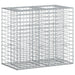 Pat ridicat din gabion Argintiu 90 x 50 x 80 cm Oțel Galvanizat - WALTI WALTI