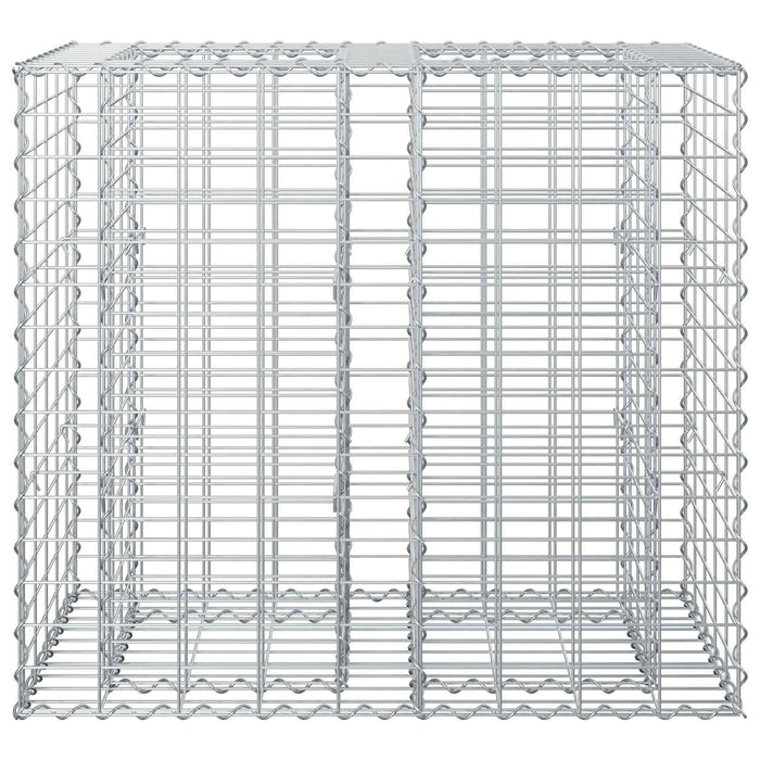Pat ridicat din gabion Argintiu 90 x 50 x 80 cm Oțel Galvanizat - WALTI WALTI
