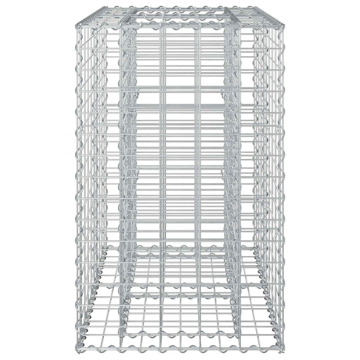 Pat ridicat din gabion Argintiu 90 x 50 x 80 cm Oțel Galvanizat - WALTI WALTI
