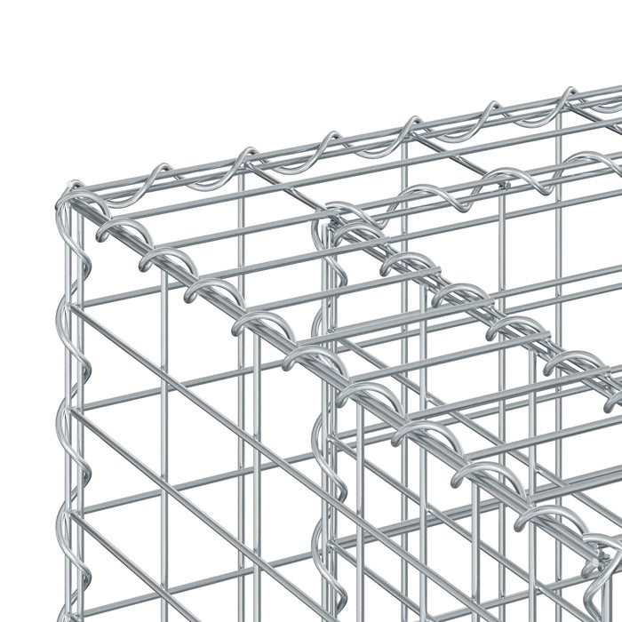 Pat ridicat din gabion Argintiu 130 x 50 x 80 cm - WALTI WALTI