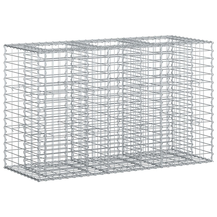 Pat ridicat din gabion Argintiu 130 x 50 x 80 cm - WALTI WALTI