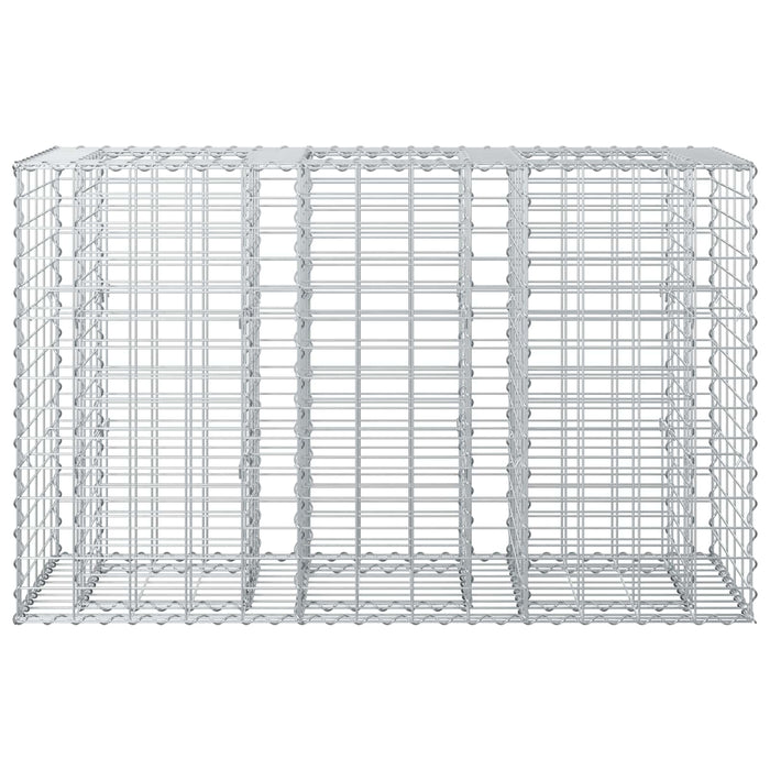 Pat ridicat din gabion Argintiu 130 x 50 x 80 cm - WALTI WALTI
