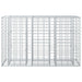 Pat ridicat din gabion Argintiu 130 x 50 x 80 cm - WALTI WALTI