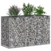 Pat ridicat din gabion Argintiu 130 x 50 x 80 cm - WALTI WALTI