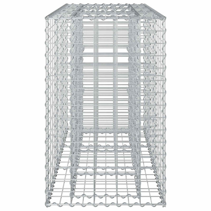 Pat ridicat din gabion Argintiu 130 x 50 x 80 cm - WALTI WALTI