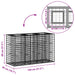 Pat ridicat din gabion Argintiu 130 x 50 x 80 cm - WALTI WALTI