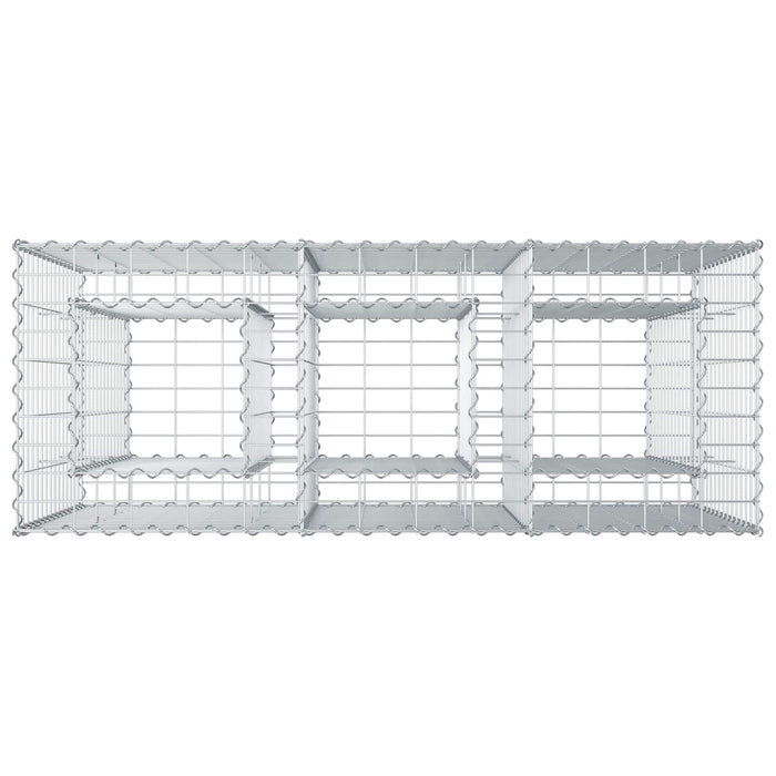 Pat ridicat din gabion Argintiu 130 x 50 x 80 cm - WALTI WALTI