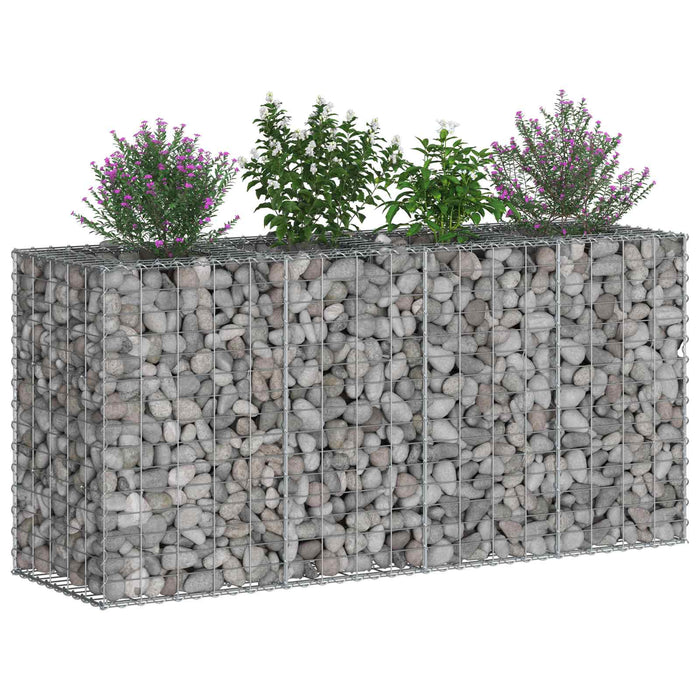 Pat ridicat din gabion Argintiu 170 x 50 x 80 cm - WALTI WALTI
