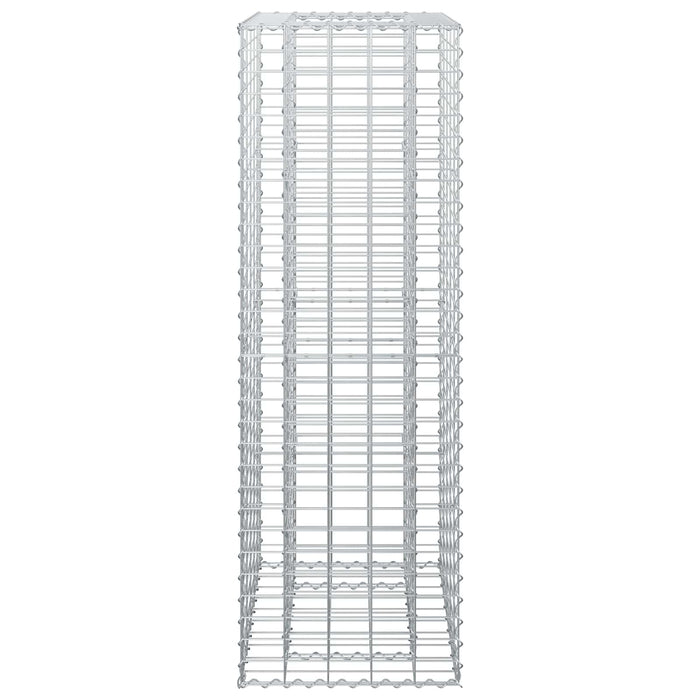 Pat ridicat din gabion Argintiu 50 x 50 x 150 cm - WALTI WALTI