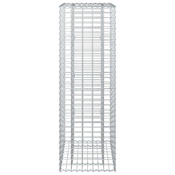 Pat ridicat din gabion Argintiu 50 x 50 x 150 cm - WALTI WALTI