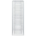 Pat ridicat din gabion Argintiu 50 x 50 x 150 cm - WALTI WALTI