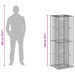 Pat ridicat din gabion Argintiu 50 x 50 x 150 cm - WALTI WALTI