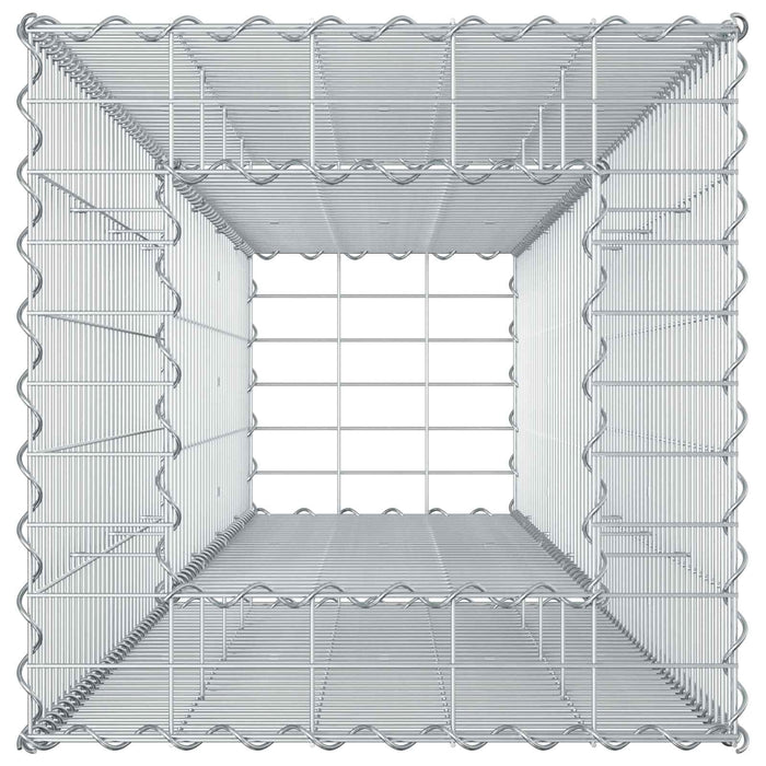 Pat ridicat din gabion Argintiu 50 x 50 x 150 cm - WALTI WALTI