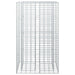 Pat ridicat din gabion Argintiu 90 x 50 x 150 cm - WALTI WALTI