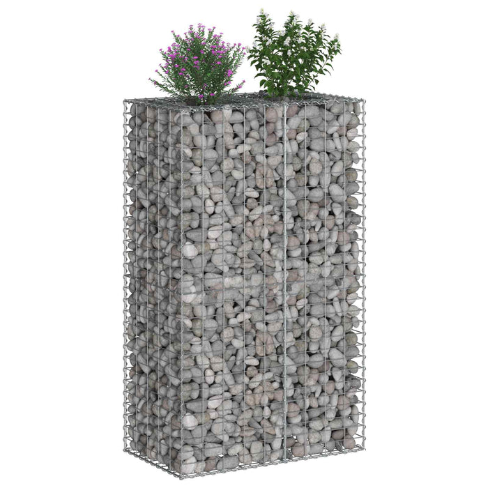 Pat ridicat din gabion Argintiu 90 x 50 x 150 cm - WALTI WALTI