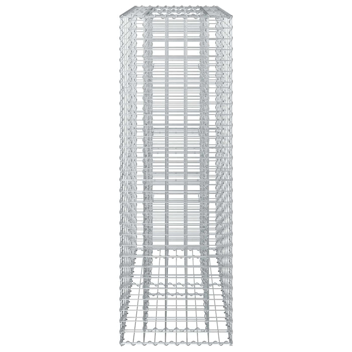 Pat ridicat din gabion Argintiu 90 x 50 x 150 cm - WALTI WALTI