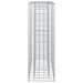 Pat ridicat din gabion Argintiu 90 x 50 x 150 cm - WALTI WALTI