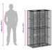 Pat ridicat din gabion Argintiu 90 x 50 x 150 cm - WALTI WALTI