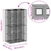 Pat ridicat din gabion Argintiu 90 x 50 x 150 cm - WALTI WALTI