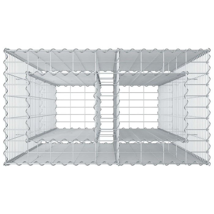 Pat ridicat din gabion Argintiu 90 x 50 x 150 cm - WALTI WALTI