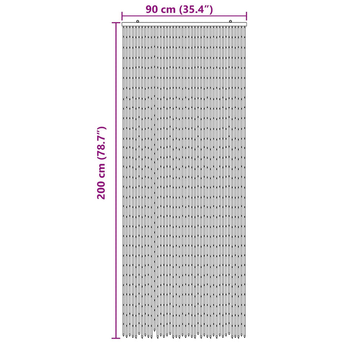 Cortină pentru ușa de insecte multicolor 90 x 200 cm Bambus WALTI