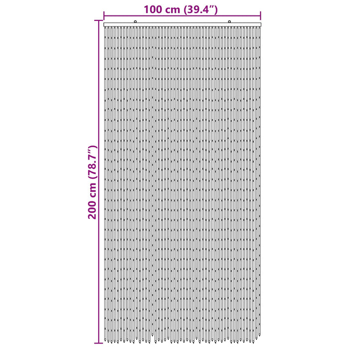 Cortină pentru ușa de insecte multicolor 100 x 200 cm Bambus WALTI