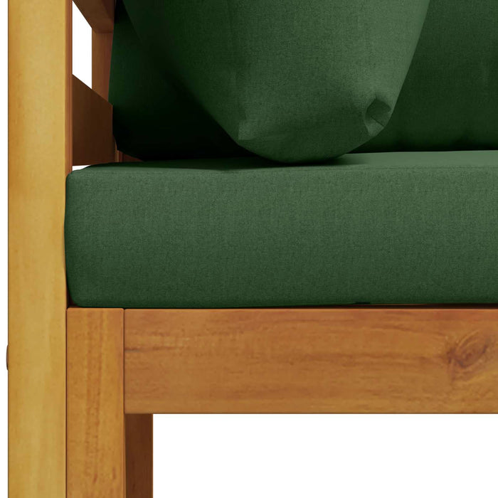 2 buc. Canapea coltar cu perne Lemn Solid de Acacia natural WALTI