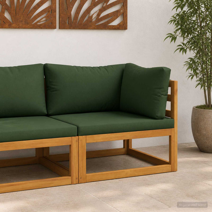 Canapea coltar cu perne Lemn Solid de Acacia natural WALTI