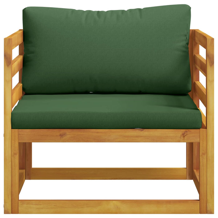 Fotoliu modular cu perne 100 % poliester Acacia solidă natural WALTI