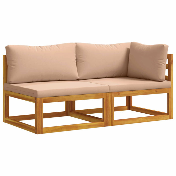 Canapea coltar cu perne 100 % poliester Acacia solidă natural WALTI