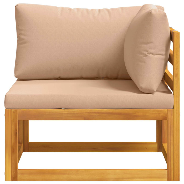 Canapea coltar cu perne 100 % poliester Acacia solidă natural WALTI