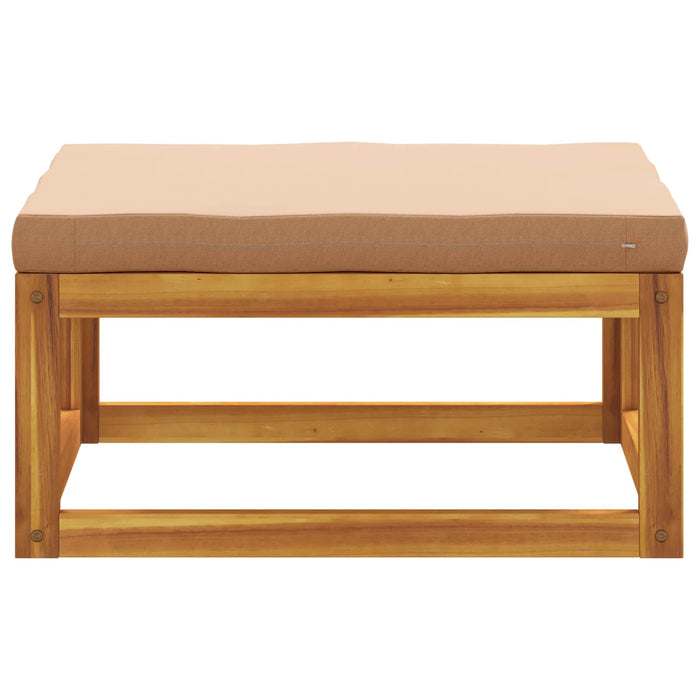 Taburet modular cu perne 100 % poliester Acacia solidă natural WALTI