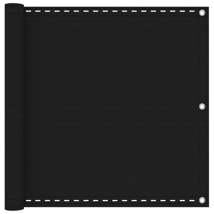 Ecran de balcon Negru 75 x 700 cm HDPE și Aluminiu WALTI