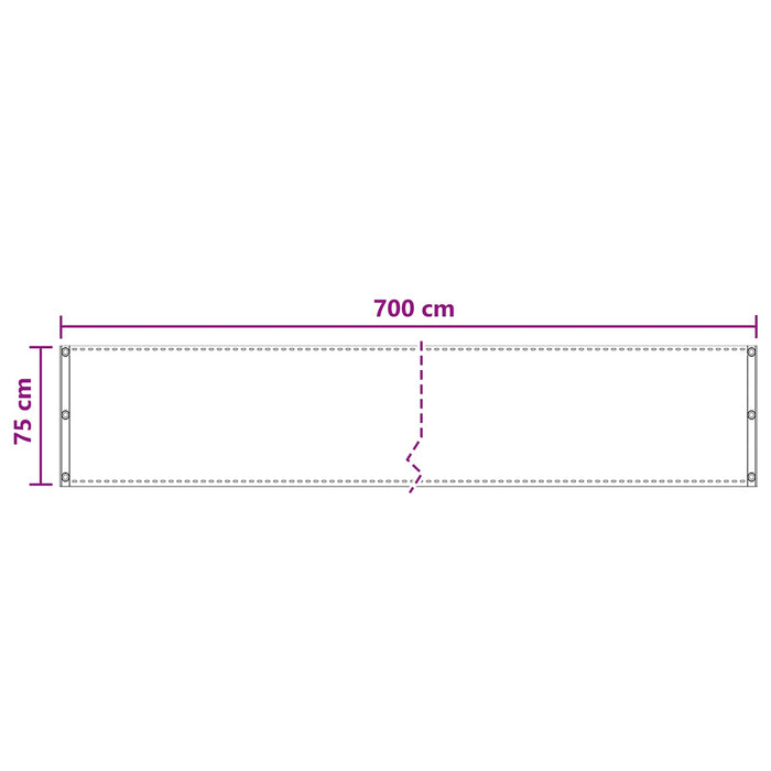 Ecran de balcon Bej 75 x 700 cm HDPE și Aluminiu WALTI